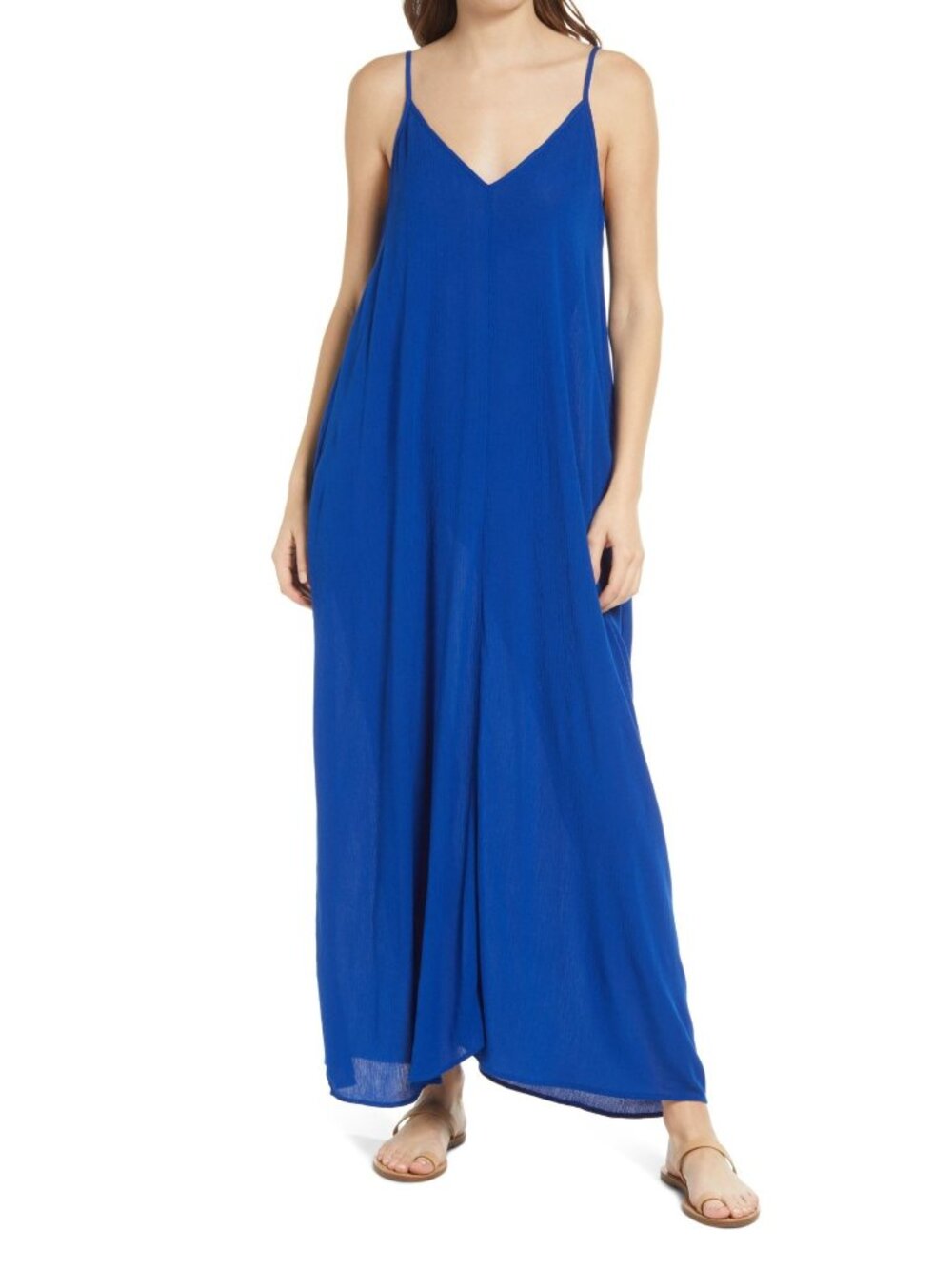 Treasure & Bond Woven Favorite Maxi Dress Blue Surf, XS